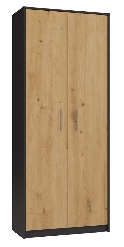 Regał Na Książki Segregatory Półka x8 Do Salonu 74 cm Antracyt Arti Lidia