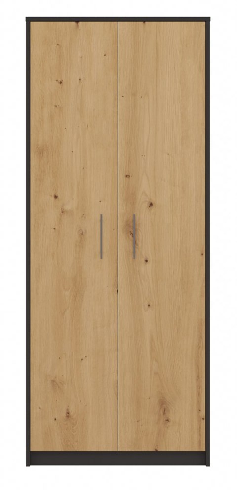 Regał Na Książki Segregatory Półka x8 Do Salonu 74 cm Antracyt Arti Lidia
