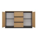 Komoda Szafka z Szufladami 120x75 Do Salonu Antracyt B/F Artisan Lilia 2D3S