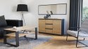 Komoda Szafka z Szufladami 120x75 Do Salonu Antracyt B/F Artisan Lilia 2D3S
