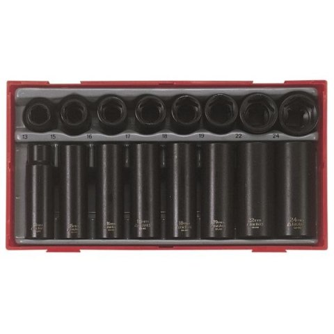 TENG TOOLS ZESTAW NASADEK Z CHWYTEM KWADRATOWYM 1/2''TT9116N, 23EL. TENG TOOLS
