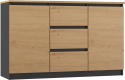 Komoda Szafka z Szufladami 120x75 Do Salonu Antracyt B/F Artisan Lilia 2D3S