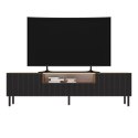 SZAFKA RTV 160 KAMA SLIM ARTISAN/CZERŃ RYFLOWANA NOWOCZESNA