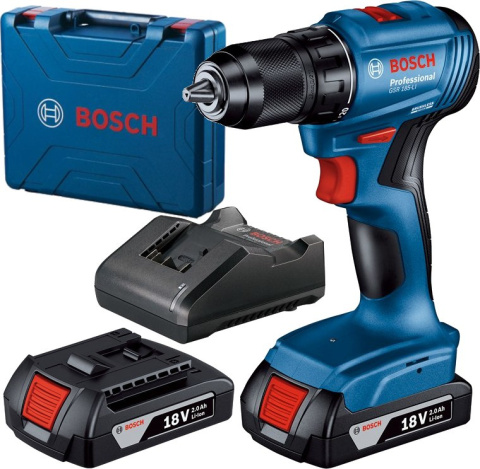 WKRĘTARKA AKUMULATOROWA BOSCH GSR 185-LI 2*2.0AH 50 Nm