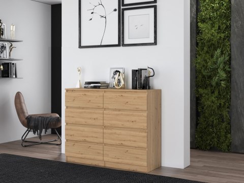 Komoda z szufladami Lilia L8 120 cm Duża Do Salonu Pojemna Dąb Artisan