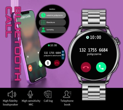 SMARTWATCH DAMSKI Rubicon RNCE81 - WYKONYWANIE POŁĄCZEŃ, PULSOKSYMETR (sr045c)