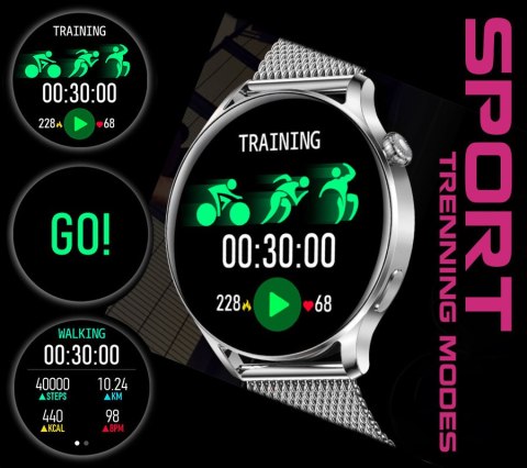 SMARTWATCH DAMSKI Rubicon RNCE81 - WYKONYWANIE POŁĄCZEŃ, PULSOKSYMETR (sr045c)