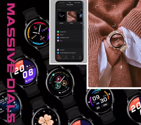 SMARTWATCH DAMSKI Rubicon RNCE81 - WYKONYWANIE POŁĄCZEŃ, PULSOKSYMETR (sr045c)