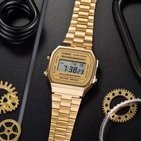ZEGAREK MĘSKI CASIO A168WG-9W (zd088b) - KLASYKA