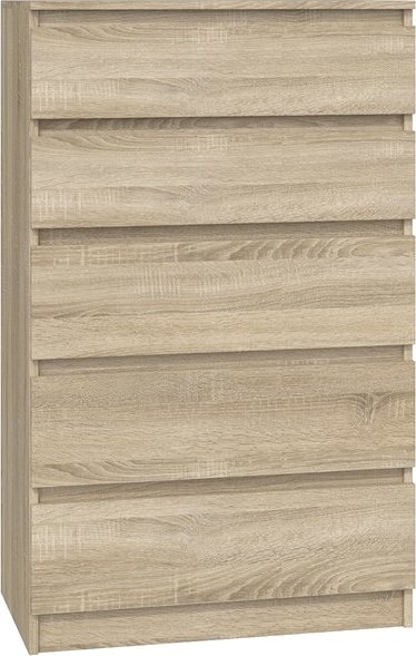 Komoda z 5 Szufladami Duża Do Salonu 70x109x40 cm Sonoma Lilia L5 Pojemna