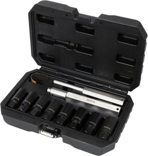 YATO YT-060302 ZESTAW NASADEK DO WYKRĘCANIA ŚRUB ZABEZPIECZAJĄCYCH 10 CZ