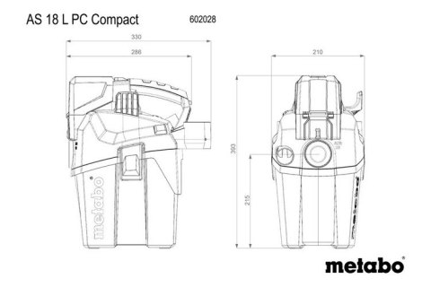 ODKURZACZ AKUMULATOROWY METABO AS 18 L PC COMPACT