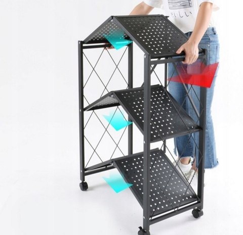 Regał Magazynowy Metalowy Składany Do Spiżarni Piwnicy 4 Półki 72x34x127