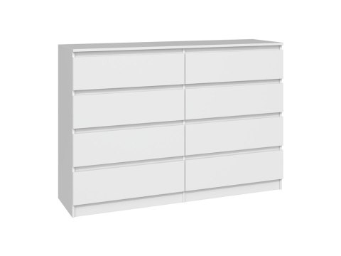 Komoda z szufladami Lilia L8 140 cm Duża Do Salonu Pojemna Biała Mat
