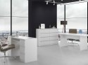 Komoda z szufladami Lilia L8 140 cm Duża Do Salonu Pojemna Biała Mat