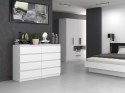 Komoda z szufladami Lilia L8 140 cm Duża Do Salonu Pojemna Biała Mat