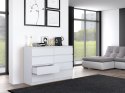 Komoda z szufladami Lilia L8 140 cm Duża Do Salonu Pojemna Biała Mat