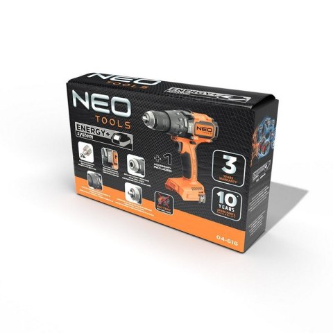 WKRĘTARKA AKUMULATOROWA NEO N04-616 BEZSZCZOTKOWA Z UDAREM 100NM ENERGY+