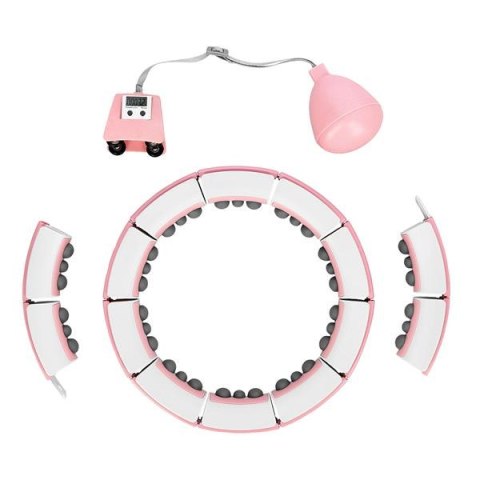 ZESTAW REGULOWANY HULA HOP FH06 PINK Z OBCIĄŻNIKEIM I LICZNIKIEM + PAS BR160