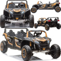 AUTO NA AKUMULATOR MP3 SKÓRA EVA BUGGY 4X150W 24V DO 120KG ZŁOTY