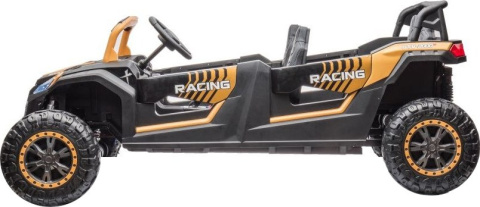 AUTO NA AKUMULATOR MP3 SKÓRA EVA BUGGY 4X150W 24V DO 120KG ZŁOTY