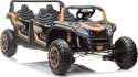 AUTO NA AKUMULATOR MP3 SKÓRA EVA BUGGY 4X150W 24V DO 120KG ZŁOTY