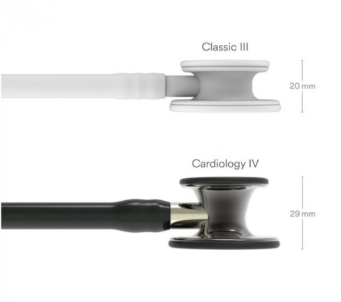 Stetoskop Littmann Cardiology IV 6204 Stetoskop kardiologiczny High Polish Smoke-Finish ,przewód i lira czarny,trzon szampański