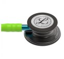 Stetoskop Littmann Classic III 5875 Stetoskop internistyczny Smoke, przewód limonkowy, lira smoke trzonek niebieski