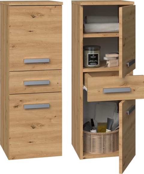Szafka Łazienkowa Stojąca Słupek 85 cm Regał Lena S2D Szuflada Artisan