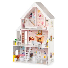 DREWNIANY DOMEK DLA LALEK XXL REZYDENCJA PUDROWA ECOTOYS