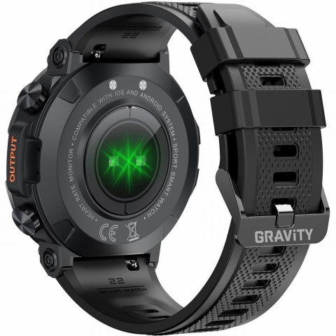 SMARTWATCH MĘSKI Gravity GT7-1 PRO - WYKONYWANIE POŁĄCZEŃ, PULSOKSYMETR (sg018a)