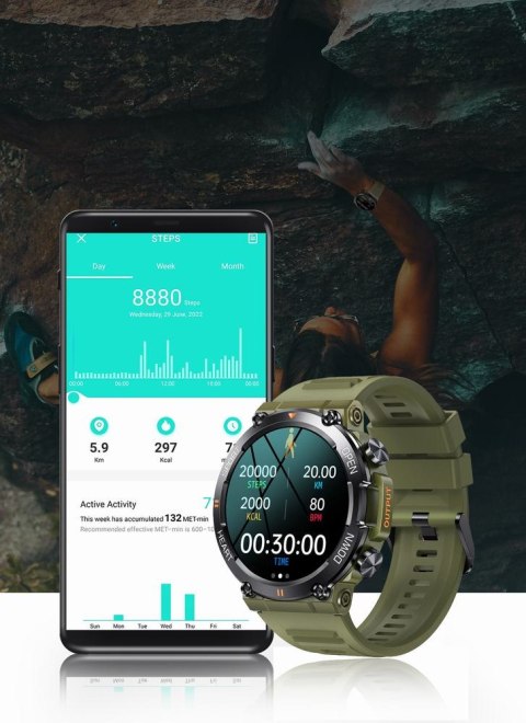 SMARTWATCH MĘSKI Gravity GT7-1 PRO - WYKONYWANIE POŁĄCZEŃ, PULSOKSYMETR (sg018a)