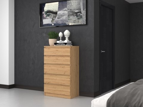 Komoda z 5 Szufladami Duża Do Salonu 70x109x40 cm Artisan Lilia L5 Pojemna