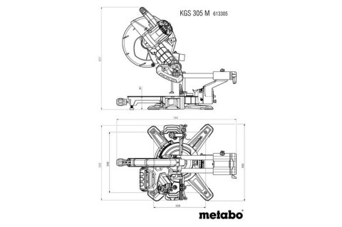 METABO 613305000 UKOŚNICA KGS 305 M LASERCUT 305*30 MM 2000W 3700 OBR
