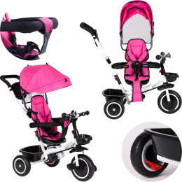 ROWER TRÓJKOŁOWY WÓZEK OBRACANE SIEDZISKO PINK ECOTOYS