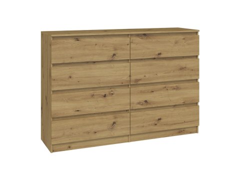 Komoda z szufladami Lilia L8 140 cm Duża Do Salonu Pojemna Dąb Artisan