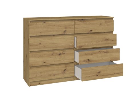 Komoda z szufladami Lilia L8 140 cm Duża Do Salonu Pojemna Dąb Artisan