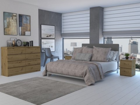 Komoda z szufladami Lilia L8 140 cm Duża Do Salonu Pojemna Dąb Artisan