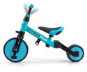 Rowerek 4w1 Biegowy Trójkołowy z Pedałami z Rączką Optimus Plus Blue Milly Mally