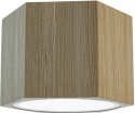 Dębowa lampa Hexa Spot ES111 GU10 dąb 8x12 CM