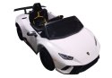 AUTO NA AKUMULATOR SKÓRA PILOT EVA LAMBORGHINI HURACAN BIAŁE