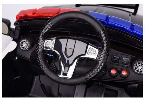 AUTO NA AKUMULATOR MP3 SKÓRA PILOT EVA SAMOCHÓD POLICYJNY BIAŁY