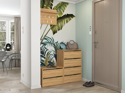 Szafka Na Buty Modułowa x2 Do Przedpokoju Schowek obuwie Artisan 60x88x36