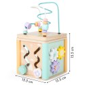 DREWNIANA KOSTKA EDUKACYJNA MANIPULACYJNA SORTER MULA KOŁA ZĘBATE ECOTOYS