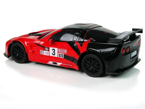 Auto Sportowe Zdalnie Sterowane R/C 1:24 Corvette C6.R Czerwone 2.4 G Światła