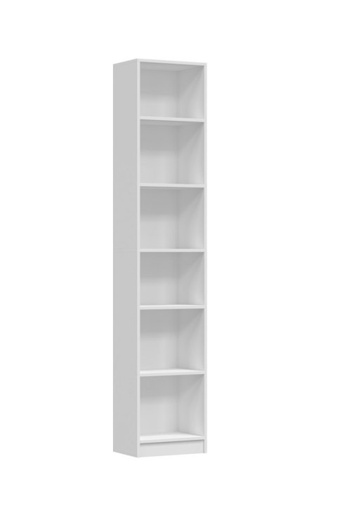 Regał na Książki Biały Segregatory Otwarty Prosty Półka SZAFKA 40 cm Tala