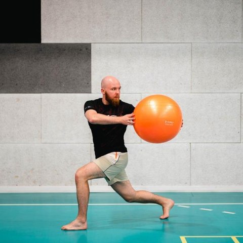 YB02N 55CM ORANGE ANTI-BURST PIŁKA GIMNASTYCZNA HMS