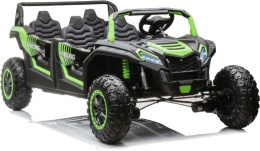 AUTO NA AKUMULATOR MP3 SKÓRA EVA BUGGY A033 4X4 24V ZIELONY