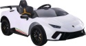 AUTO NA AKUMULATOR SKÓRA PILOT EVA LAMBORGHINI HURACAN BIAŁE