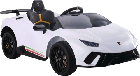 AUTO NA AKUMULATOR SKÓRA PILOT EVA LAMBORGHINI HURACAN BIAŁE